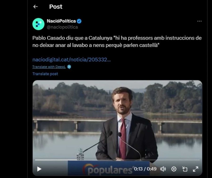 Madrid 2021: A politician disseminates anti-Catalan false news